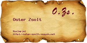 Oster Zsolt névjegykártya